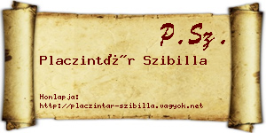 Placzintár Szibilla névjegykártya